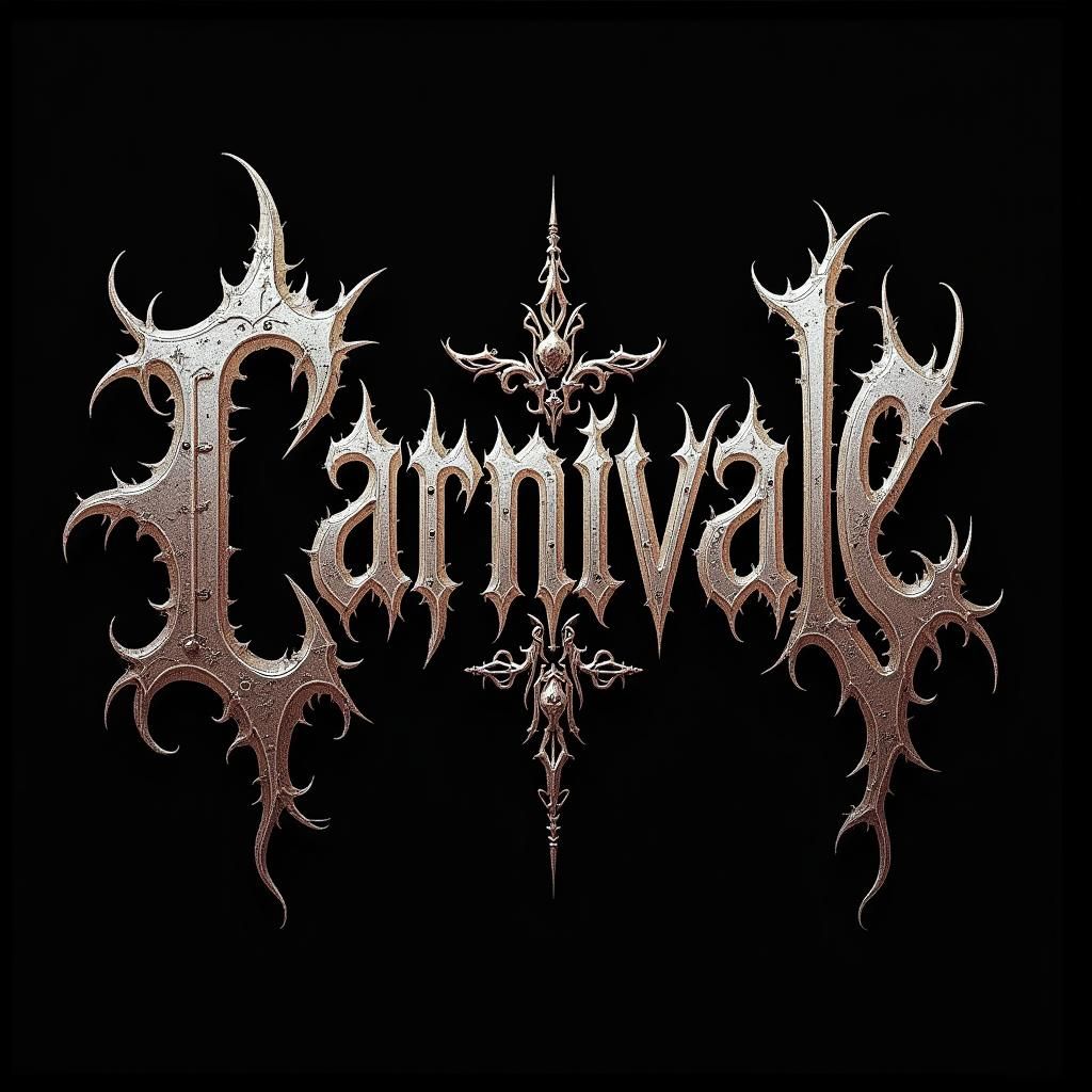 Carnivale Black Metal Band Logo in Gothic Style
