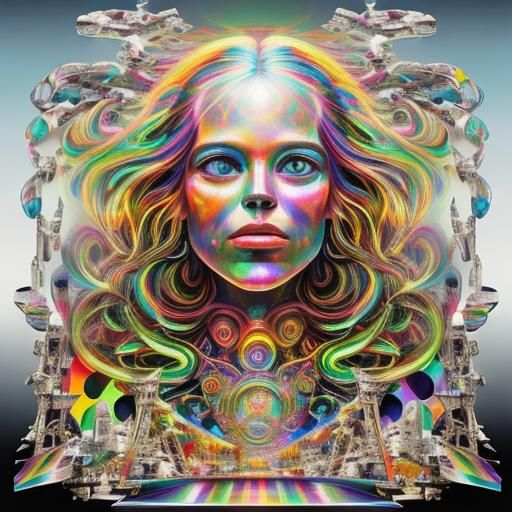 Psychedelic Iridescent Motion with Full Spectrum Colors