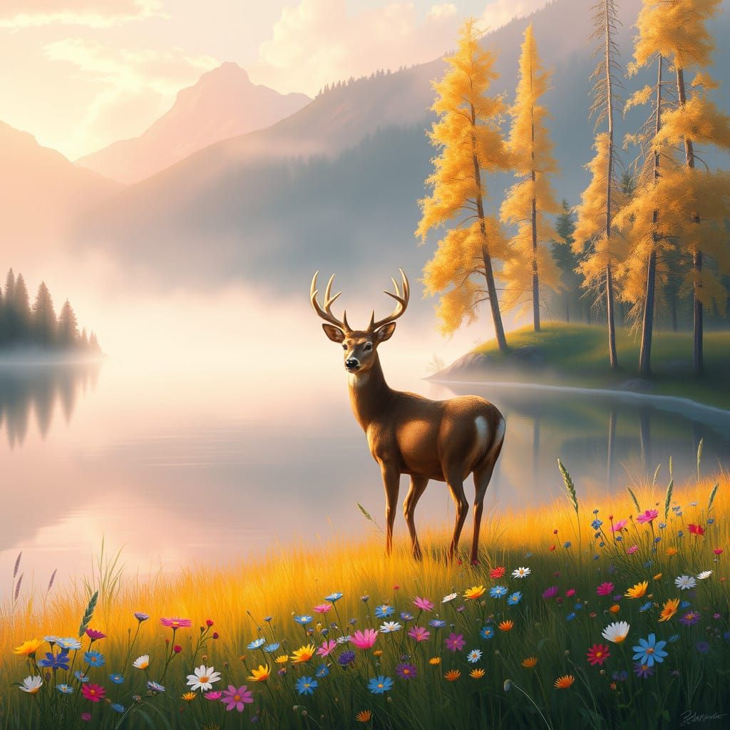 Morning Serenity in a Secluded Valley