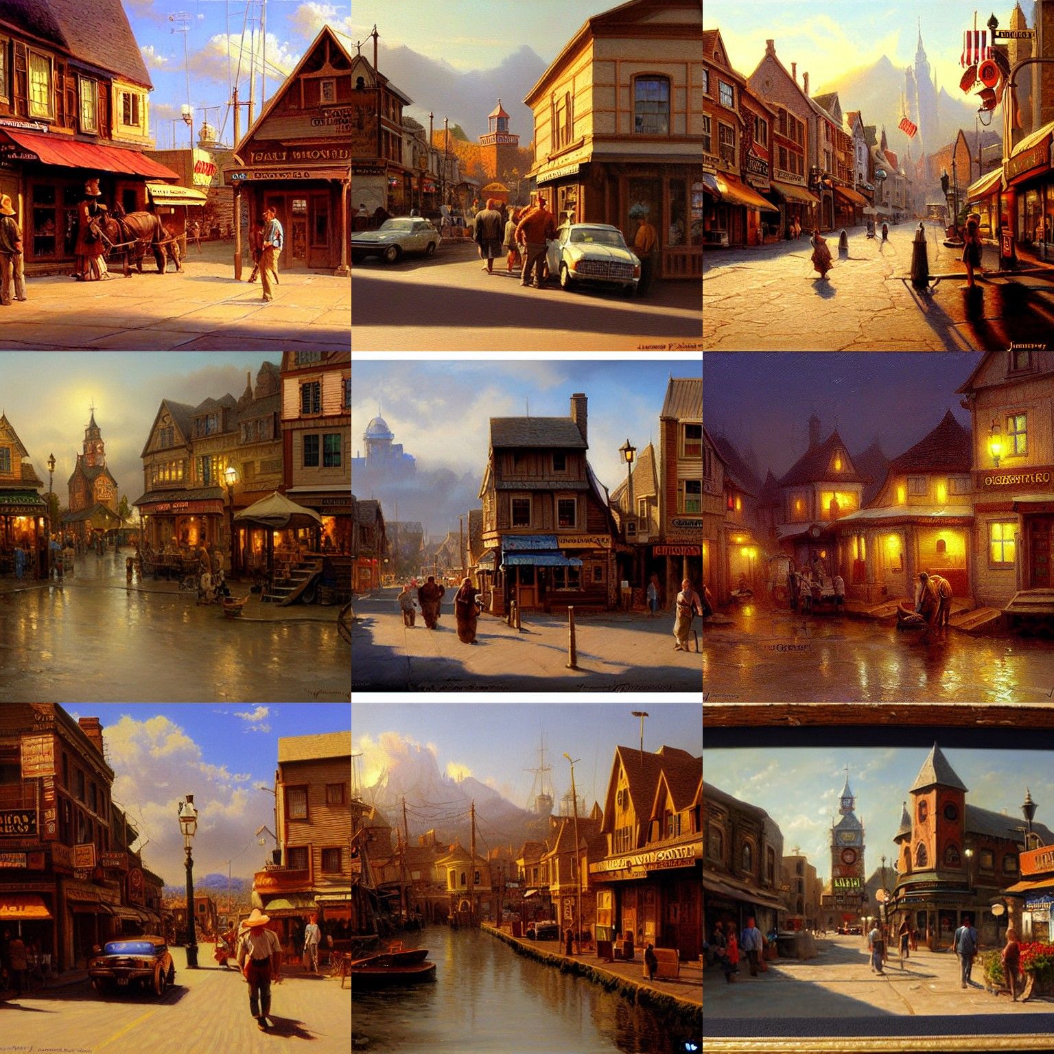 Town Mouse in Oil Painting Style