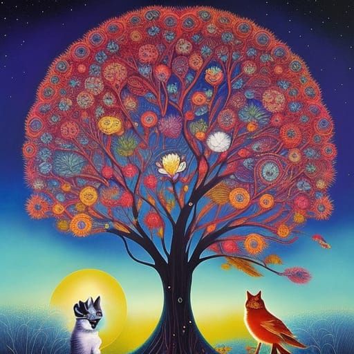 Mysterious Fairytale Animals in Vivid Colors