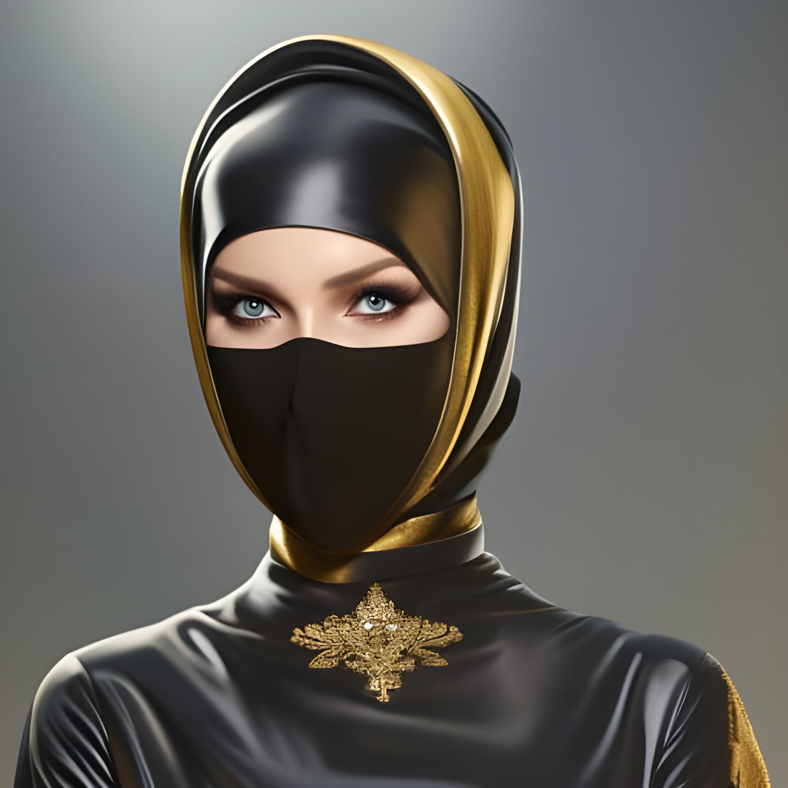 German Woman in Hijab: Hyperdetailed Concept Art