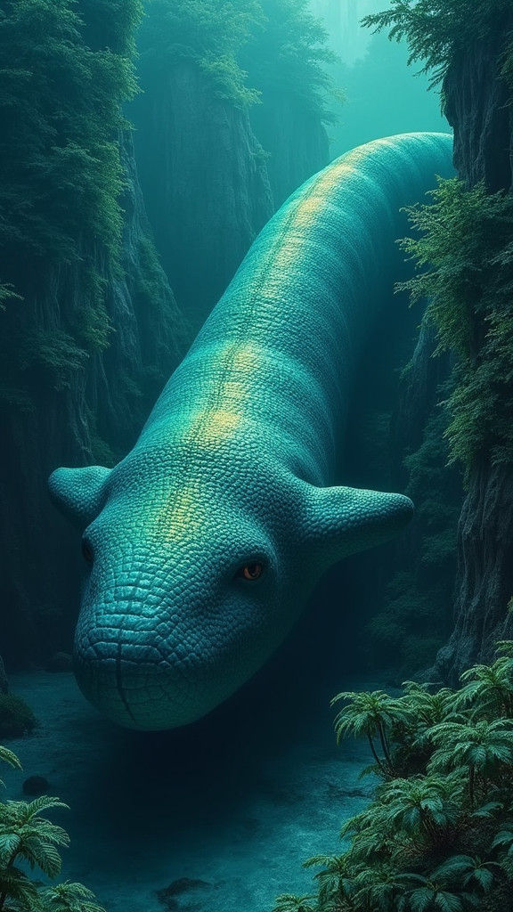 Alaskan Bull Worm in Surreal Biomechanical Landscape