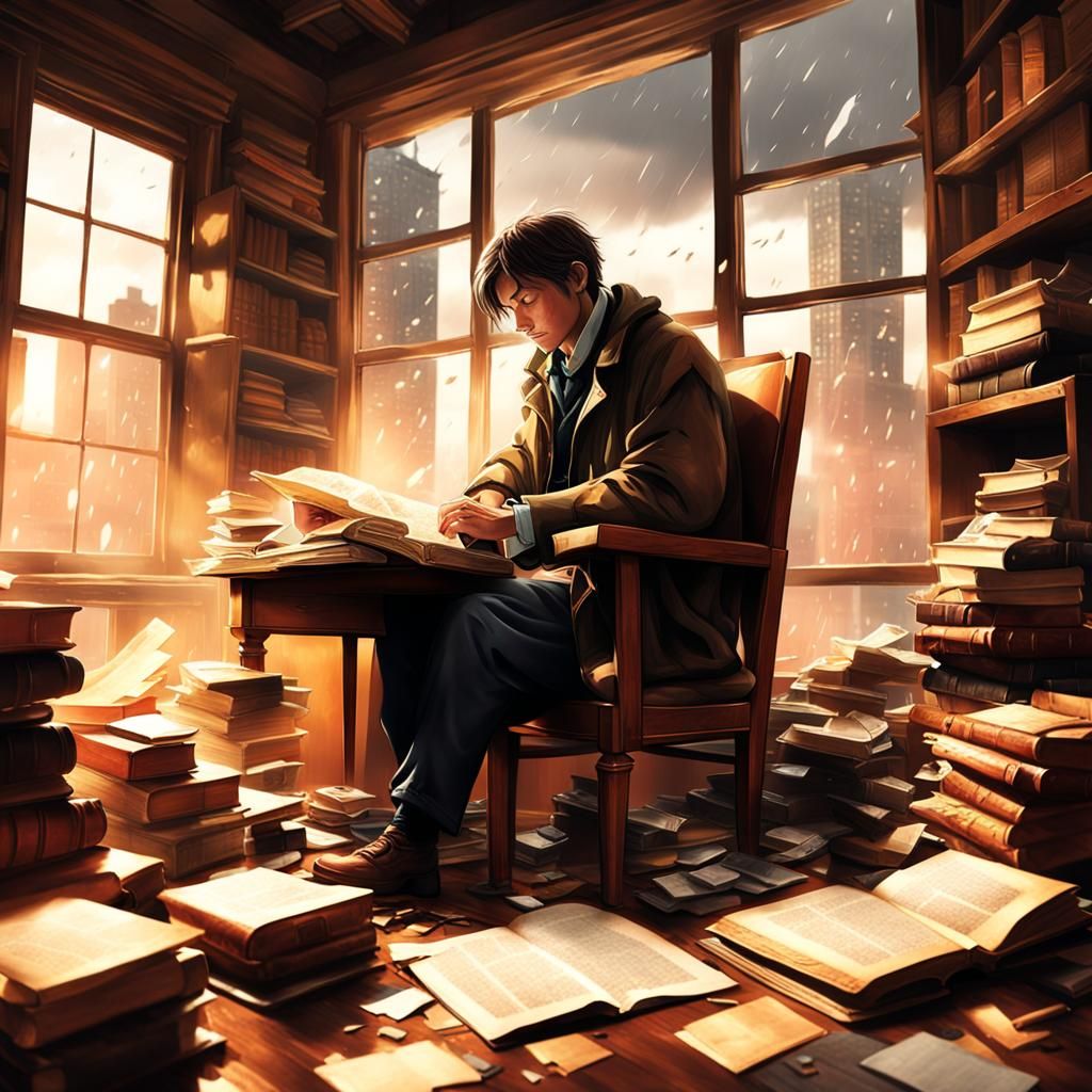 Rainy Day Solitude: A Realistic Cinematic Photograph