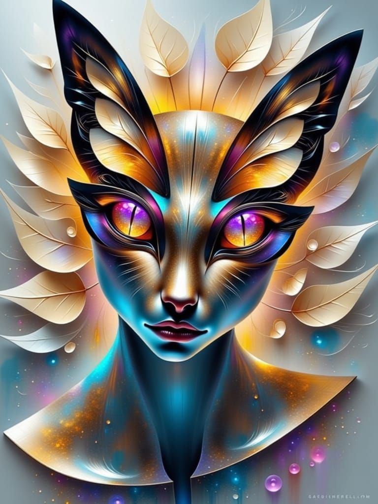 Abstract art, medium shot...