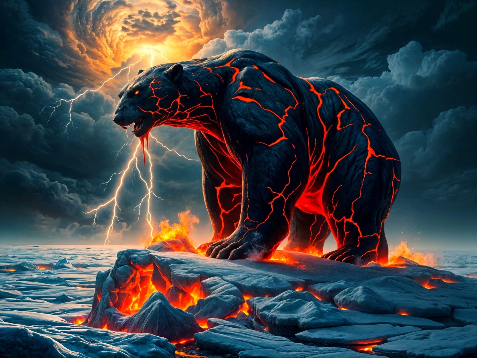When Polar Bears Made of Lava Make the Ice Melt Even Faster....