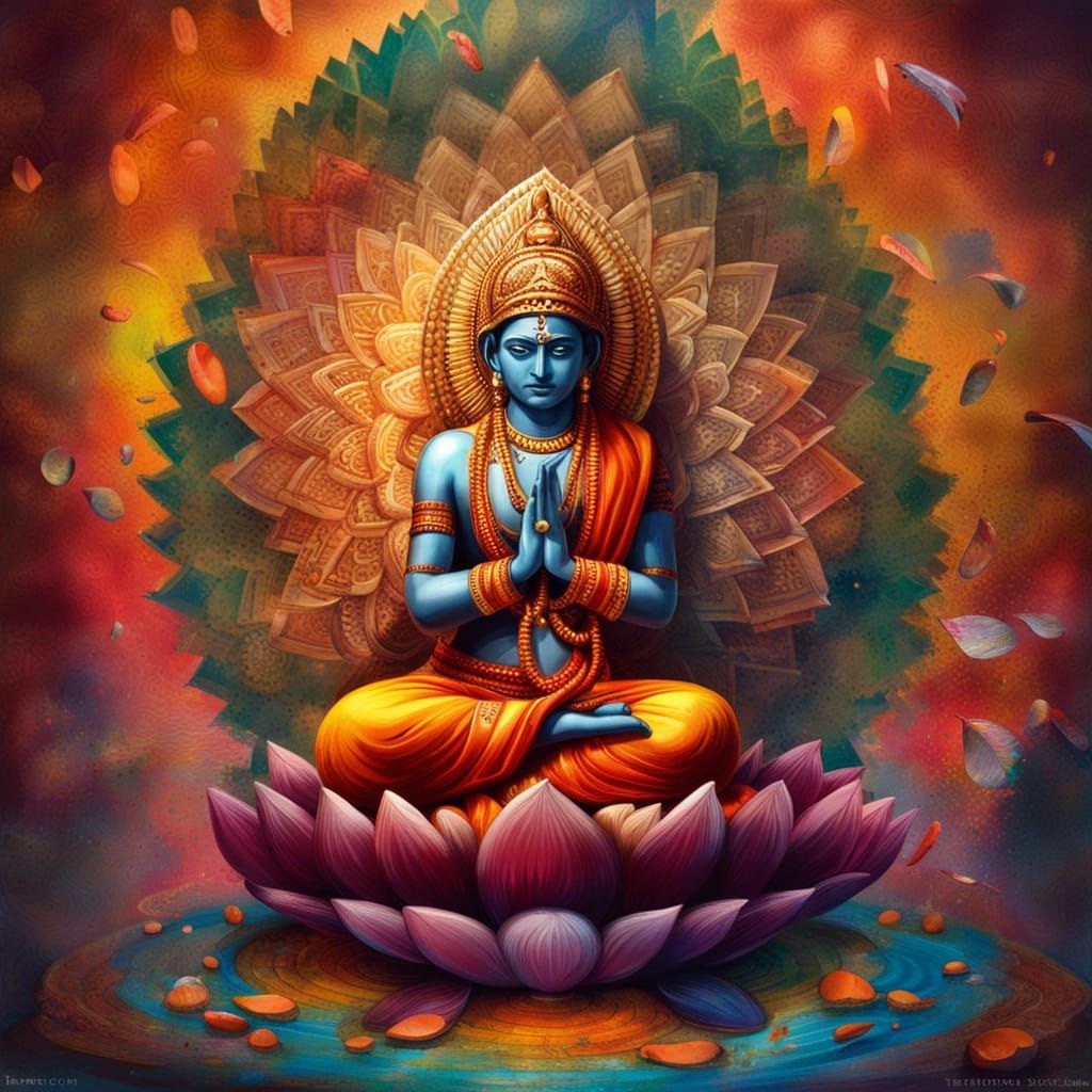 Indian Religious Diversity in Hyper-realistic Splash Art