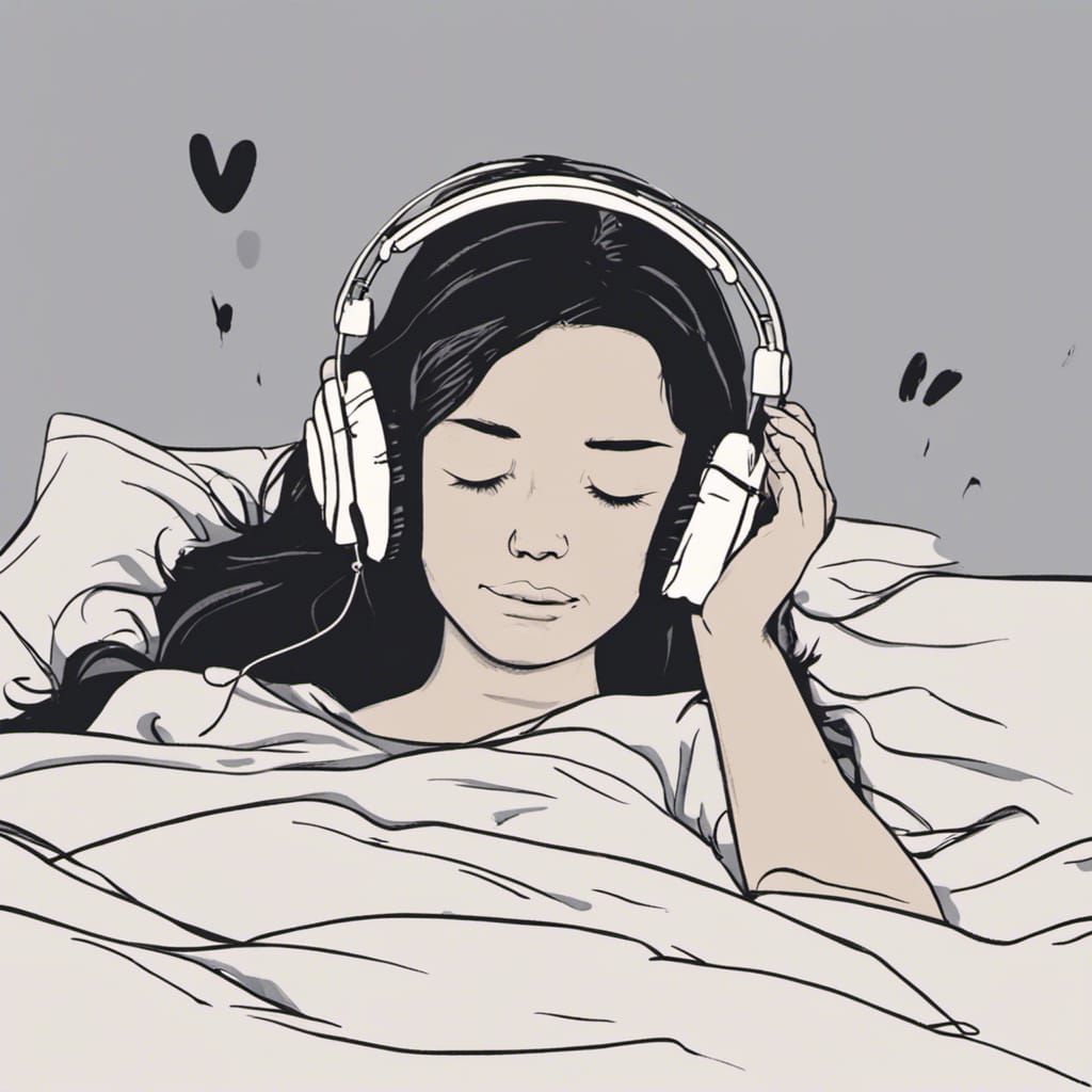 Daydreaming in Bed with Headphones On