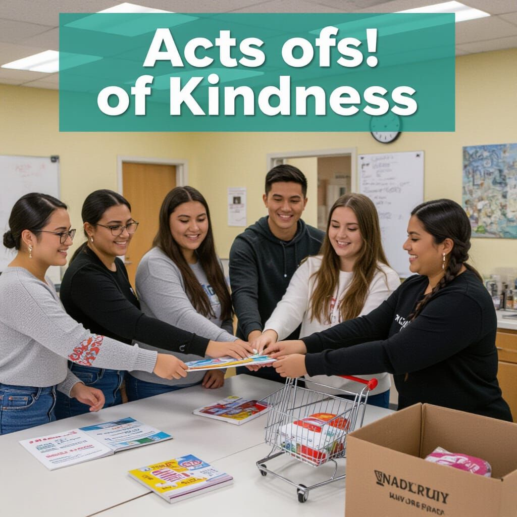 Inspiring Acts of Kindness Illustrated by AI