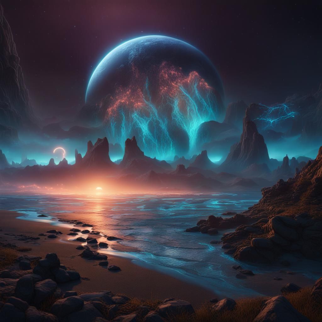 Bioluminescent Earth: A Distant View
