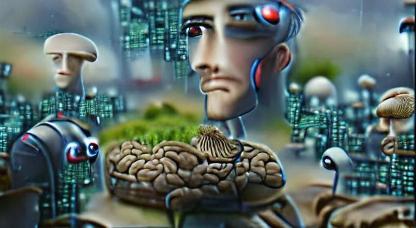 Surreal Metamorphosis: Cyberpunk Transformation in Action