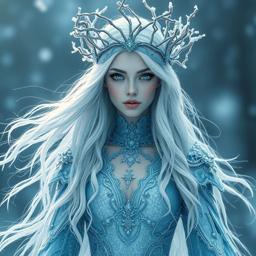 Ethereal Ice Queen in Regal Splendor