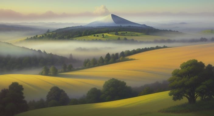 Surrealistic dreamy landscape