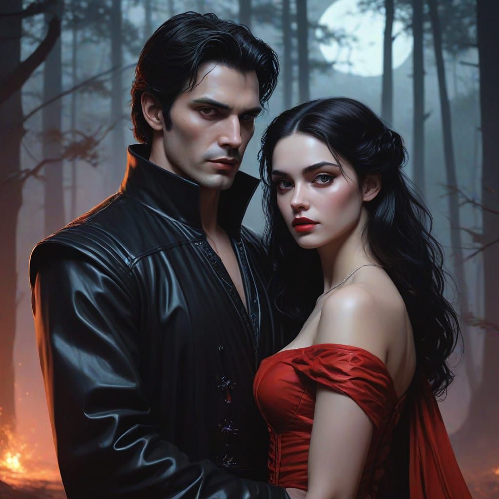 Ethereal Vampires in Ancient Forest