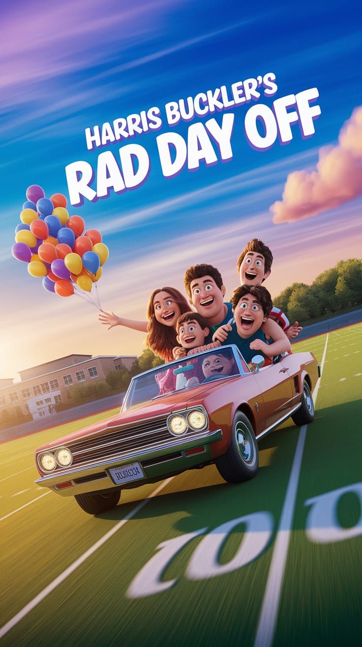 Rad Day Off: Whimsical Comedy in 3D Render