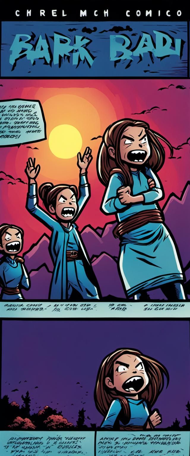 Nighttime Comic Parody with Dynamic Lighting