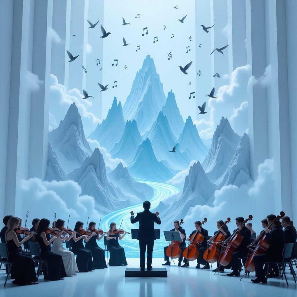 Orchestra Creates World From Music, in Surreal Digital Art