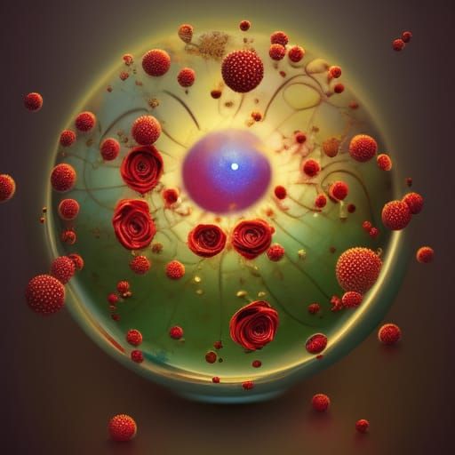 Macro Photo of Glass Flowers Inspired by Rococo