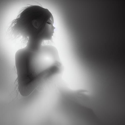 Monochromatic Fairy Portrait in Dark Academia Style