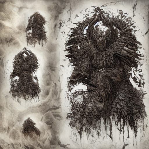 Dark Fantasy Ribcage Goth Hoodie in Deep Violet and Blues