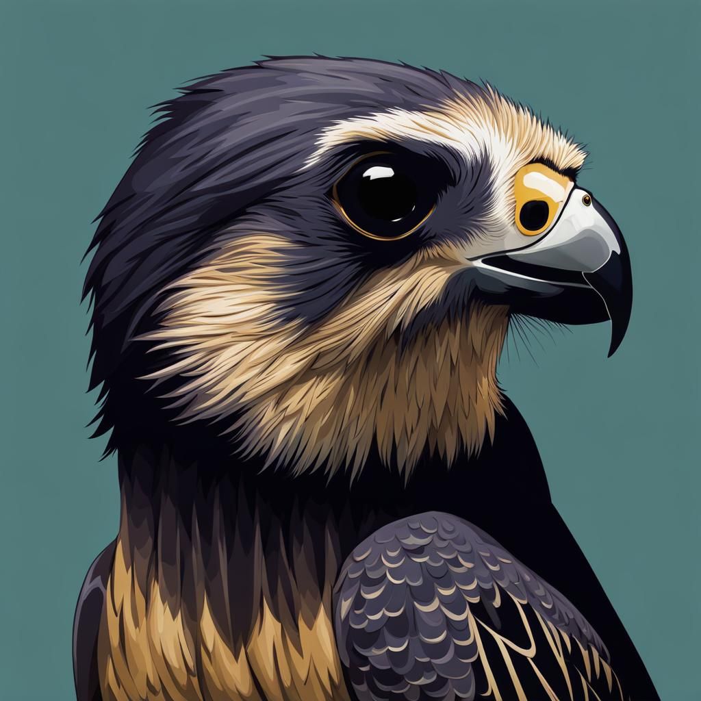 Peregrine Falcon Sloth Hybrid Creature