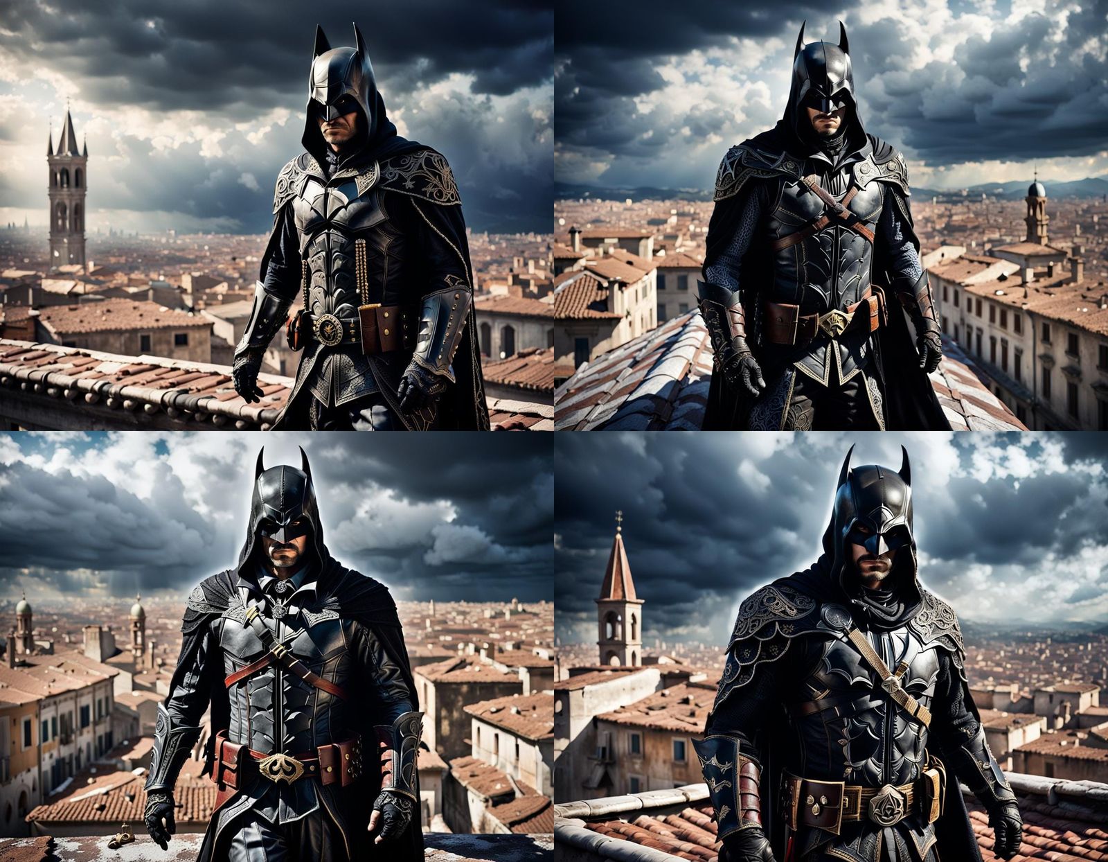 Batman as Renaissance Assassin: Detailed Portrait