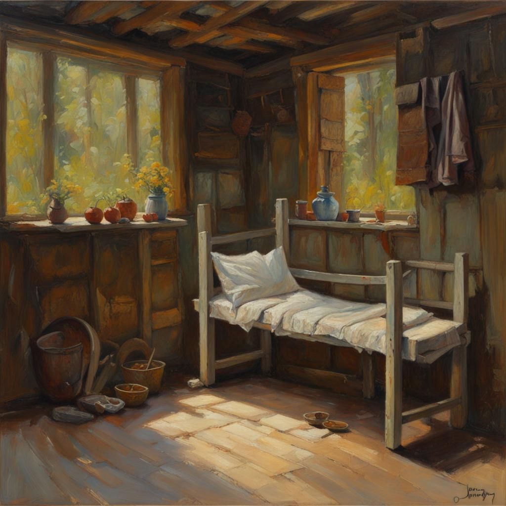 Wellspring Interior Oil Painting