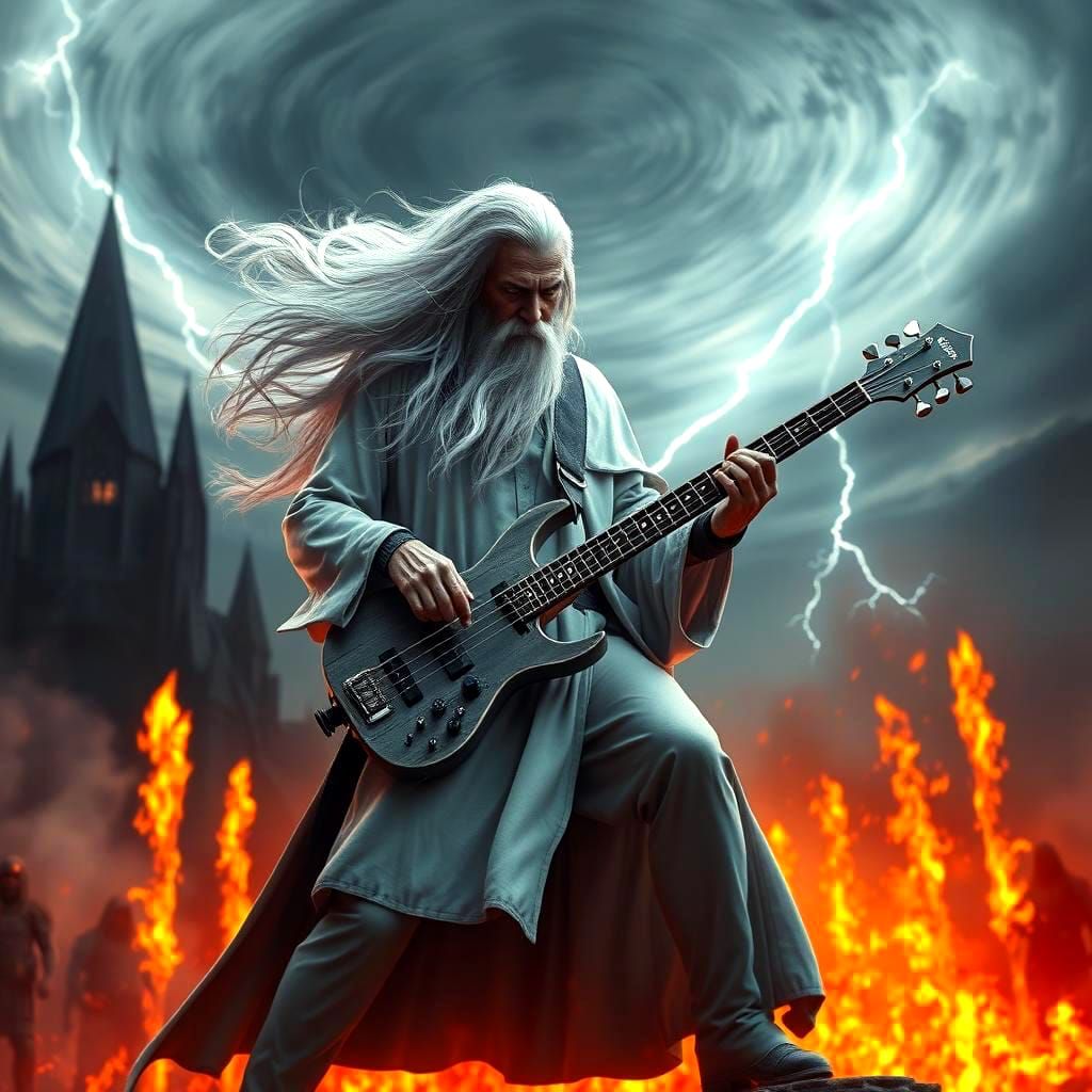 Saruman the White: Metal Bass Guitarist in Isengard