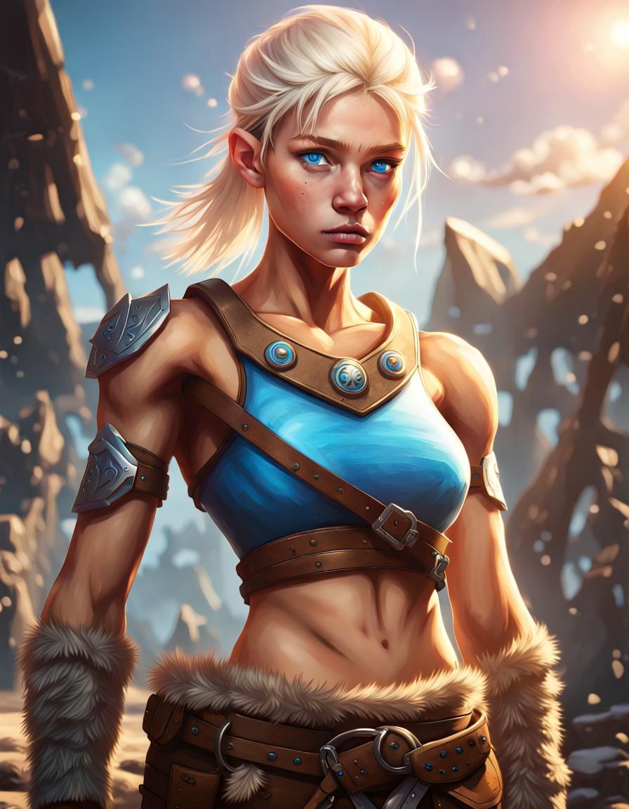 Nordic Blonde Female Willing to Fight