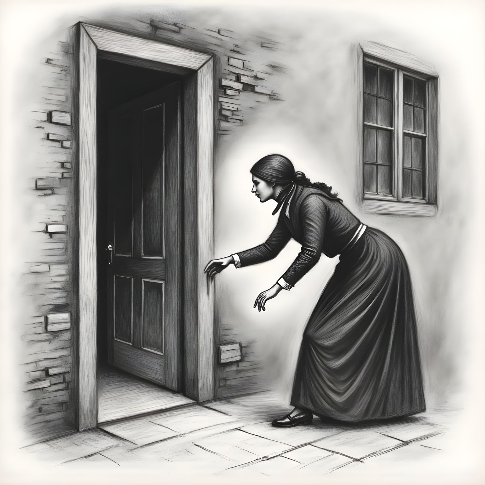 Victorian Woman's Tender Moment