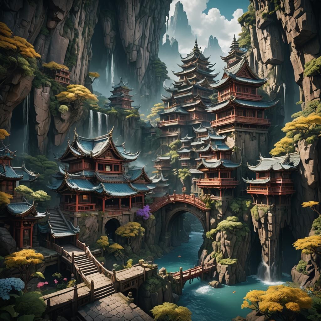 Detailed Matte Painting of Sukuna in Deep Color