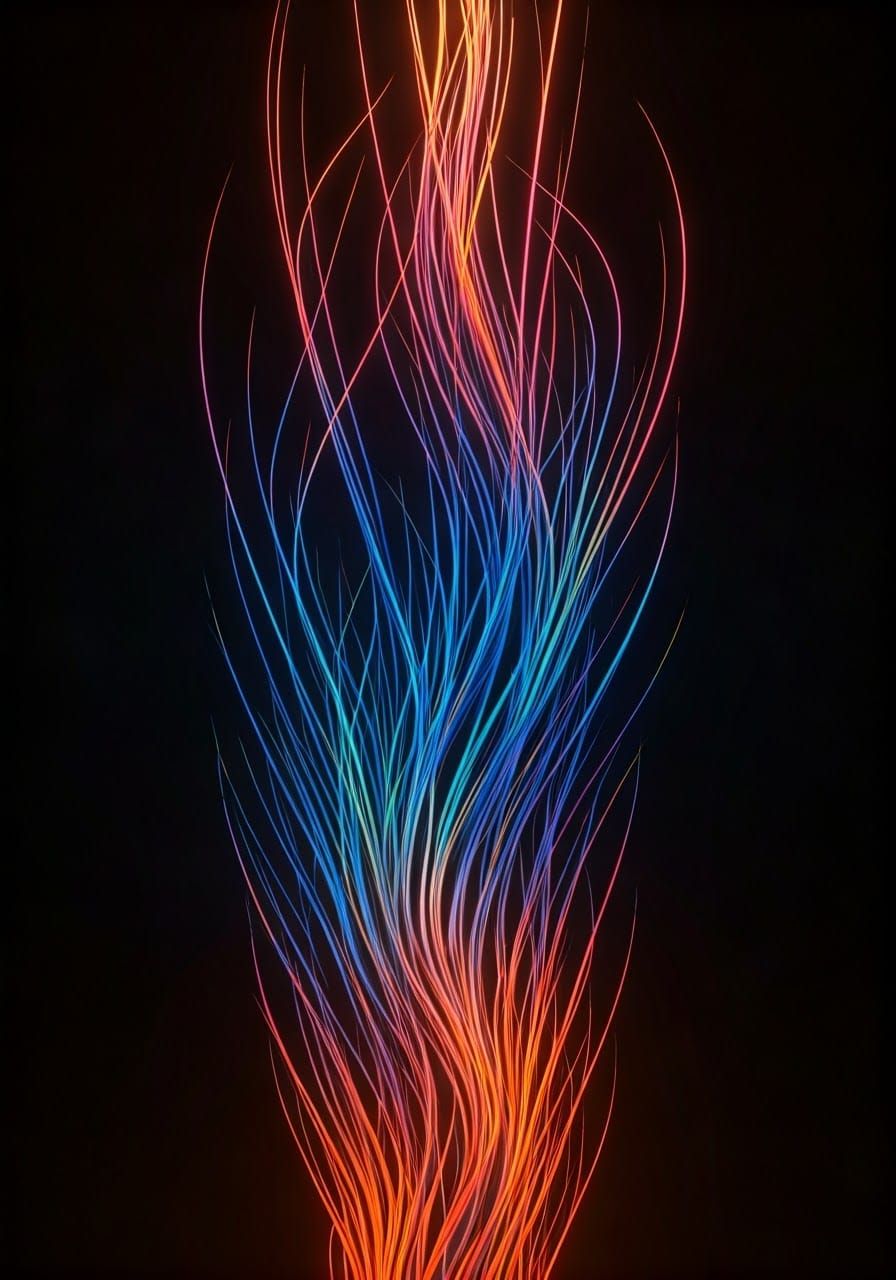 Luminous Energy Tendrils in Futuristic Dance