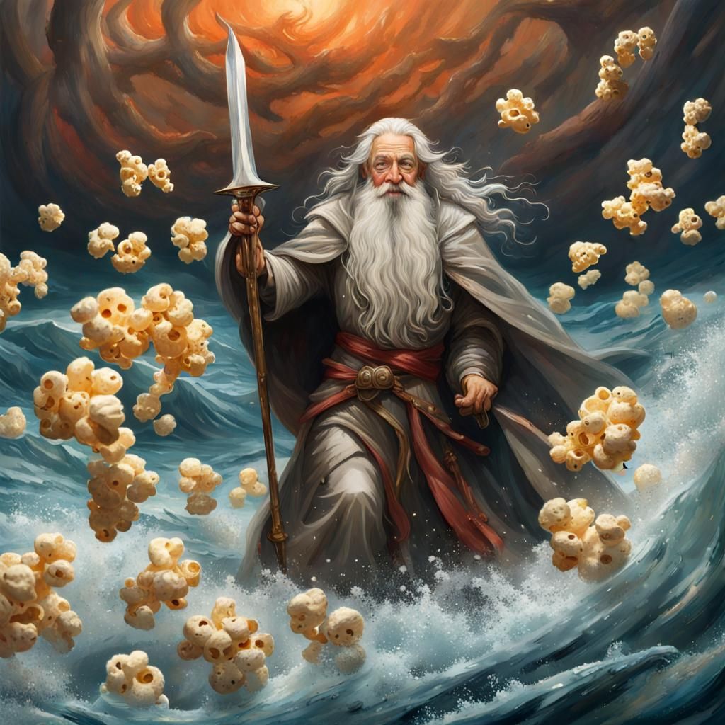 Macabre Gandalf Battle in Popcorn Ocean