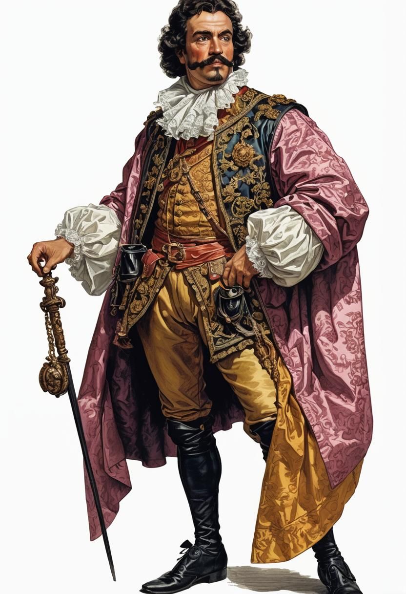 17th Century French Valet Illustration