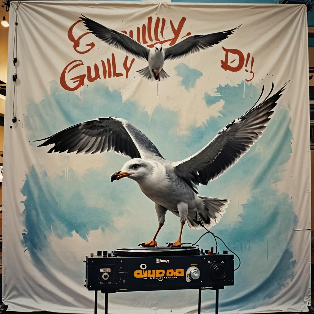 Seagull DJ in Disney Movie Cover Style