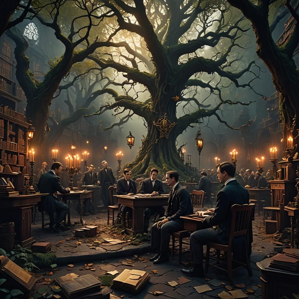 Haunted Realism: Dead Poet Society Illustration