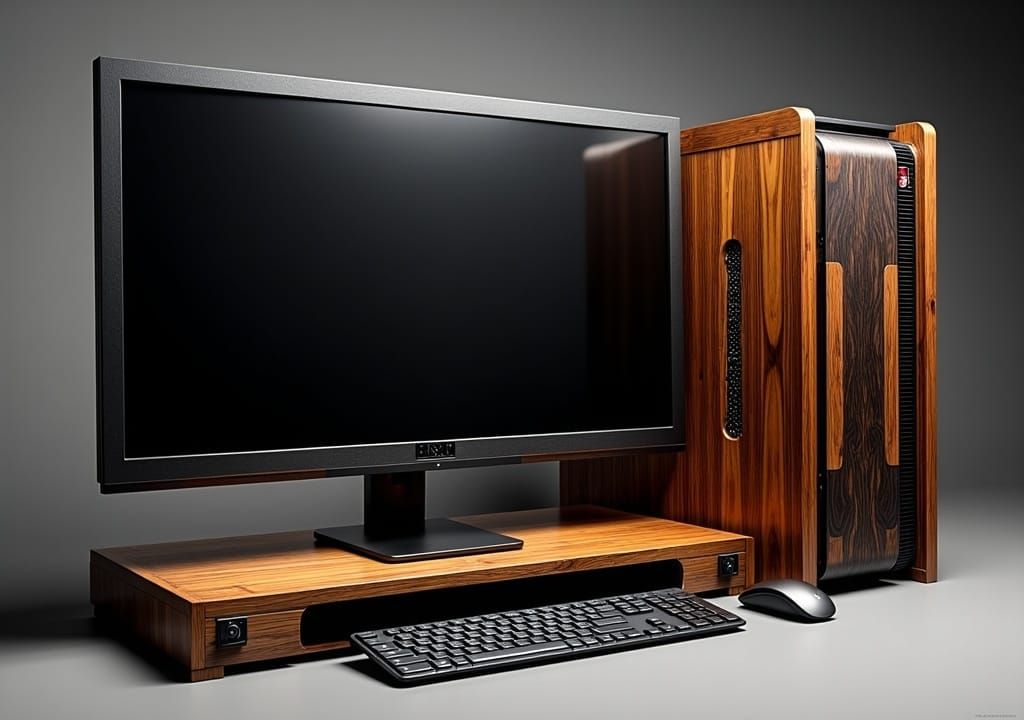 Hardwood Computer: A Digital Comic Book Illustration