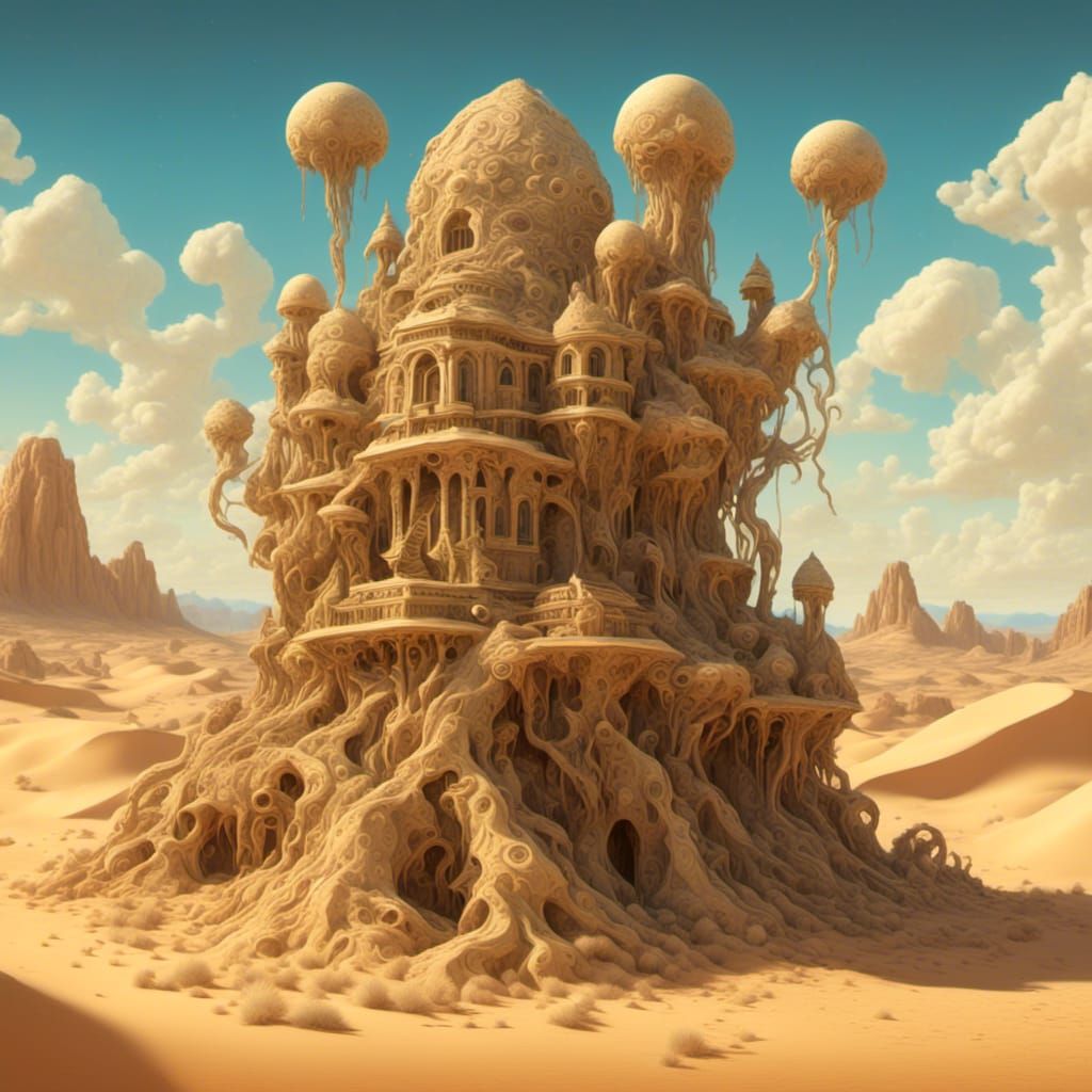 Sandy Ziggurat in Intricate Alien Style