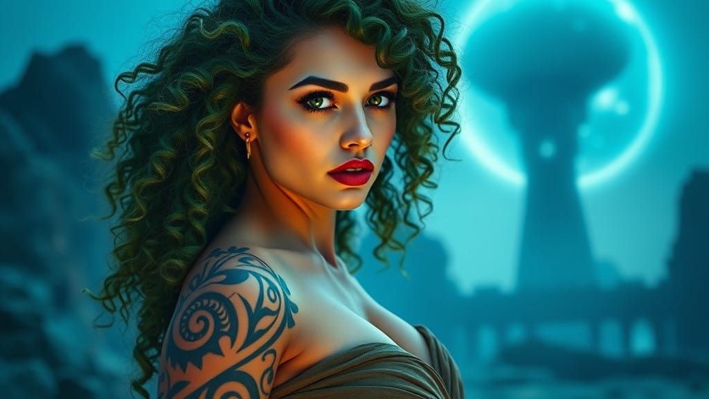 Extraterrestrial Goddess in Ancient Alien Decor