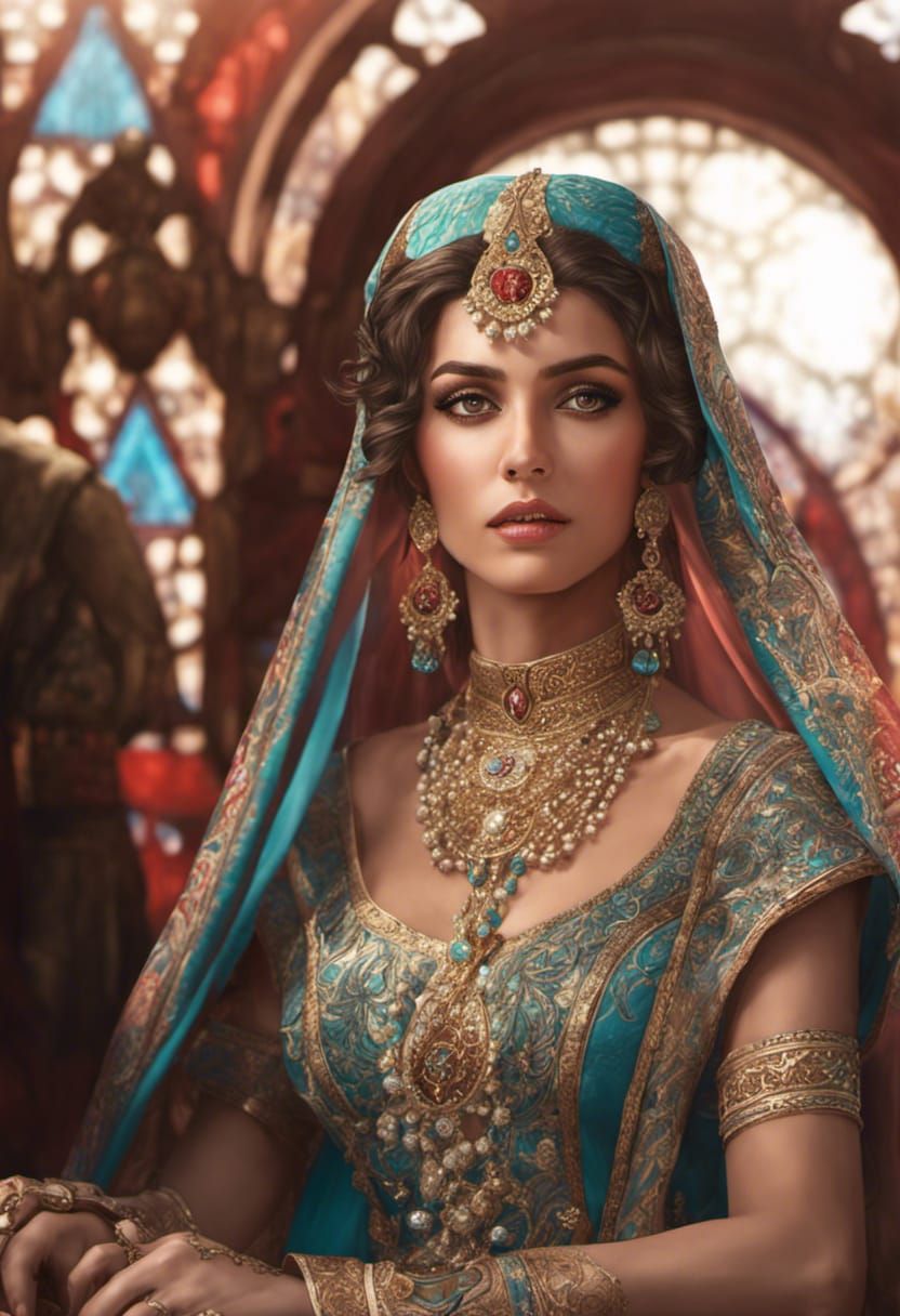 Lebanese Bride Portrait in Ethereal Fantasy Style