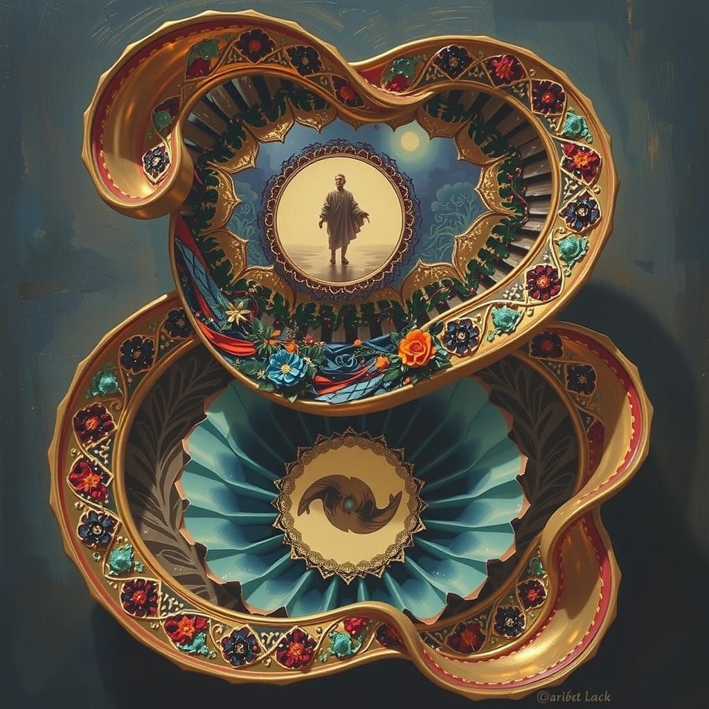 Masterpiece Painting of Dignified Figure in Vibrant Colors