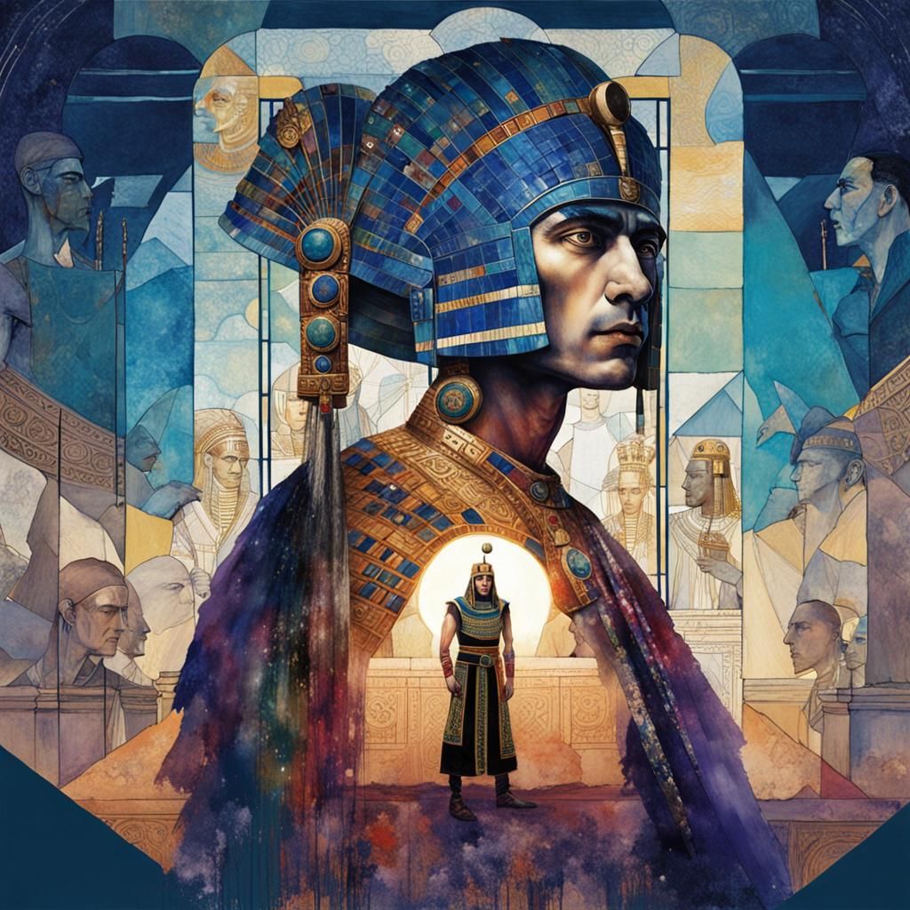 Strong Egyptian Pharaoh Warrior in Bold Fashion