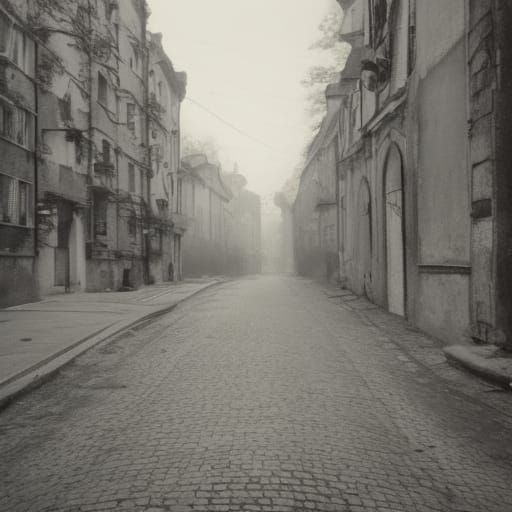 Ethereal Street Scene Inspired by Watercolor