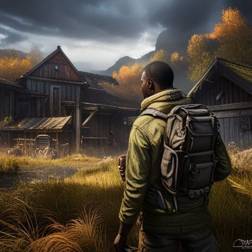 Military Survivor in Dayz World: Detailed Matte Painting
