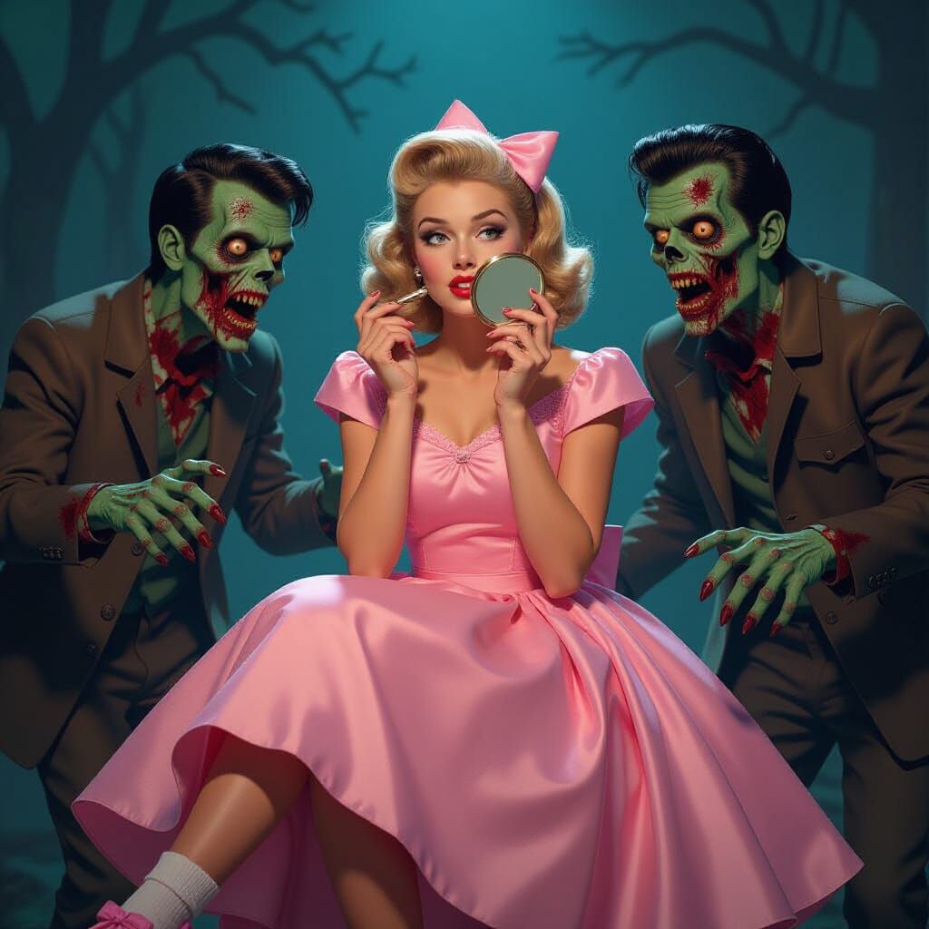 1950s Prom Girl Faces Zombie Apocalypse