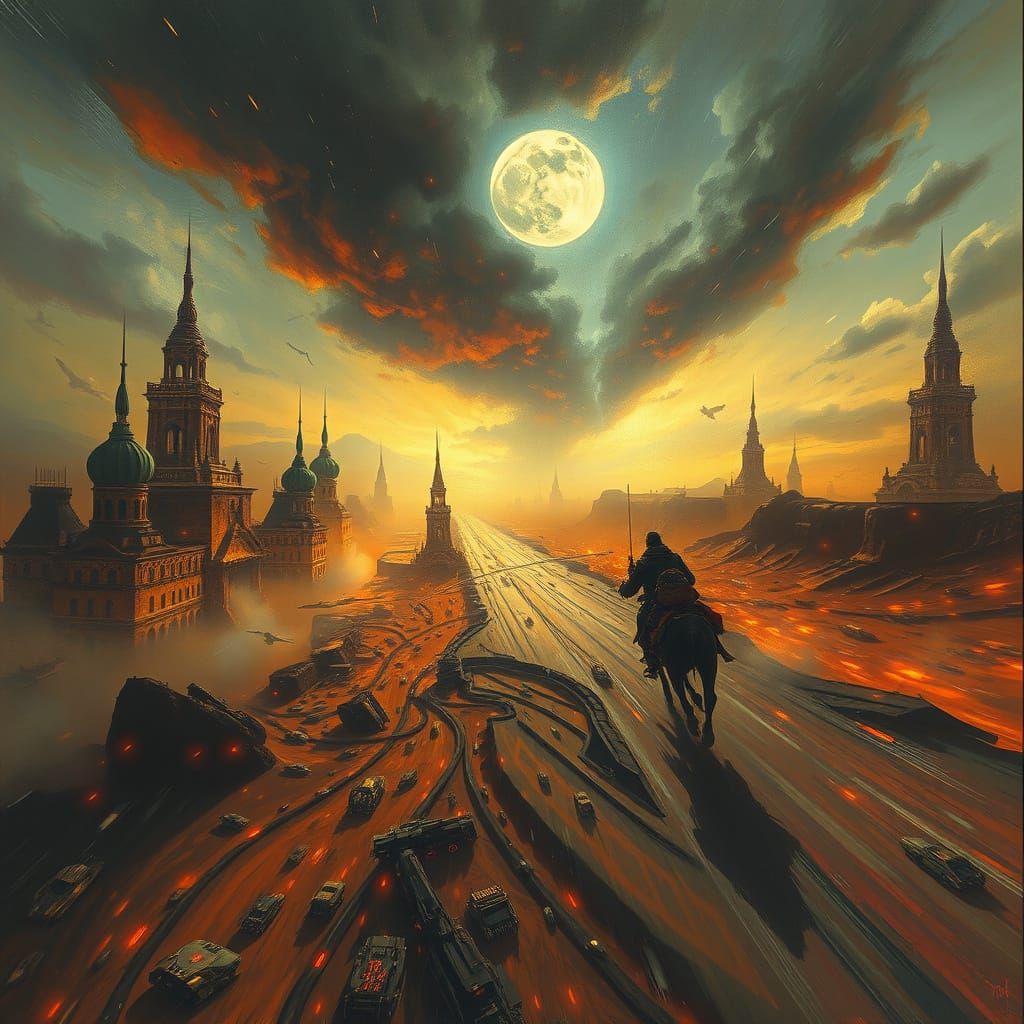 Dystopian Sci-Fi Chase in a Surreal Style