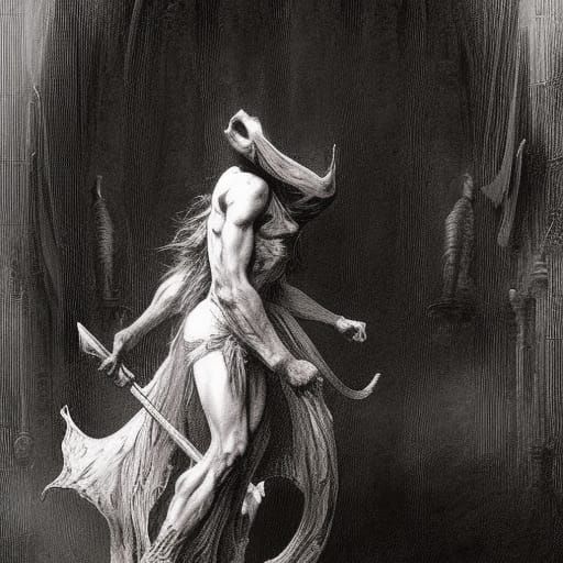 Horrific Devil Inspired by Gustave Doré