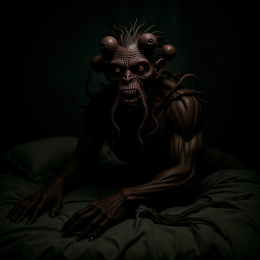 Grotesque Eldritch Transformation on Mattress