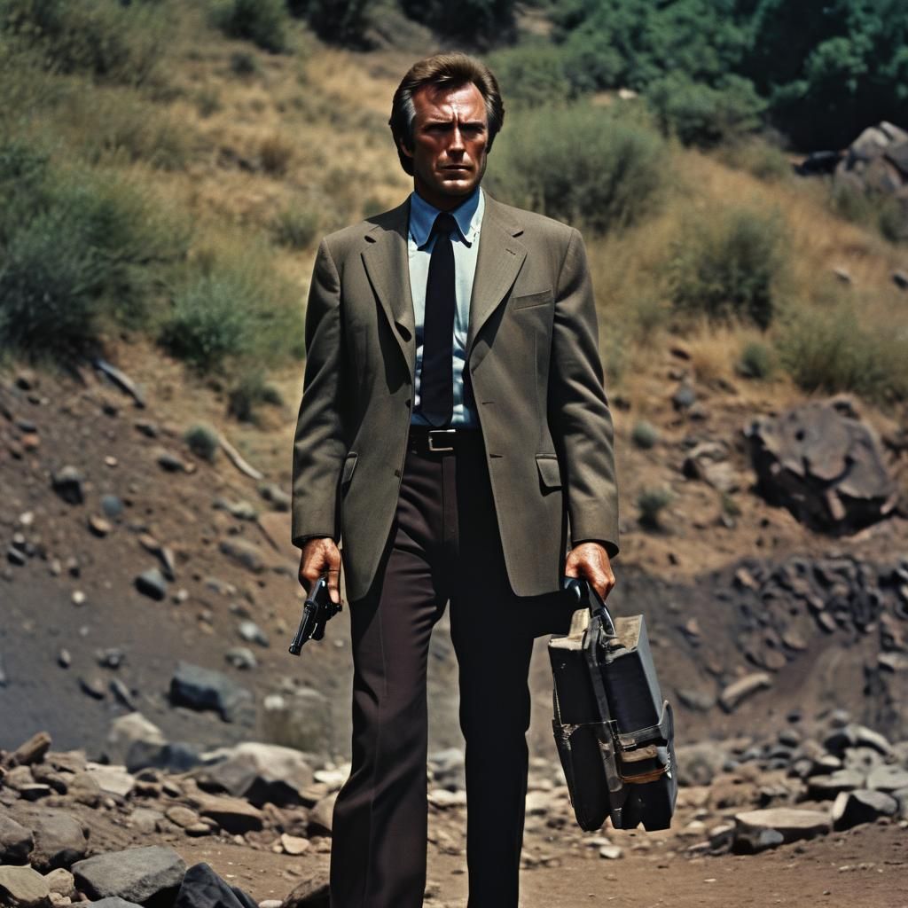 Clint Eastwood as Dirty Harry: Cinematic Film Still