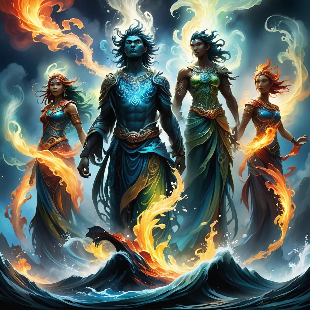 Elemental Spirits: Earth, Water, Fire, and Air